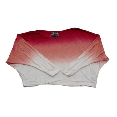 Young Fabulous and Broke Shirt Womens M Multicolor Long Sleeve Cropped Top