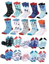 10 Pairs Funny Ski Crew Socks for Women Adults - Novelty Snow Skiing Casual