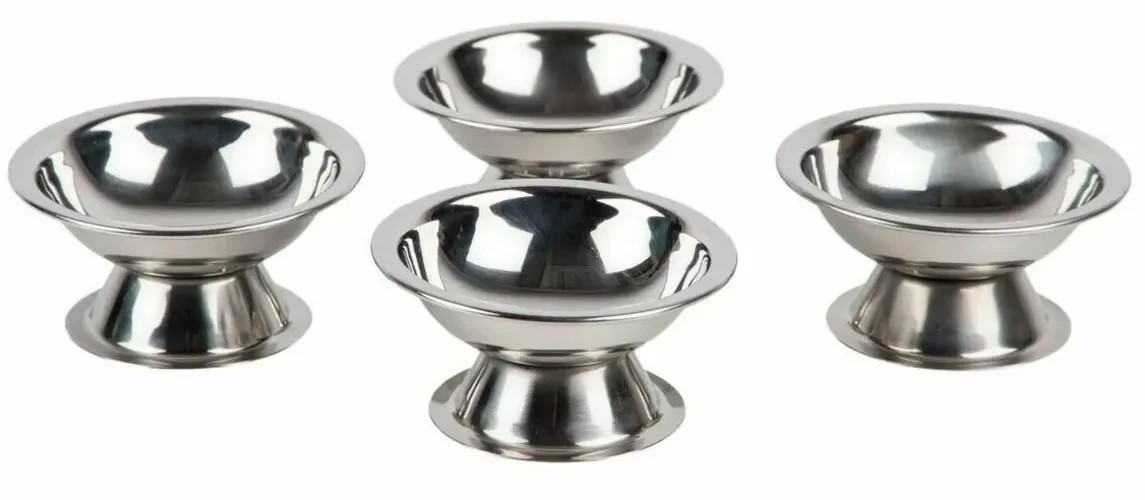 Ice Cream Sundae Dishes Pack of 4 Dessert Bowl Trifle Fruit Cocktail 9cm dia