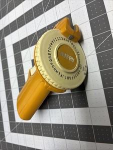 Vintage AVERY Rotex Label Maker Compact Model Mustard Yellow -Works
