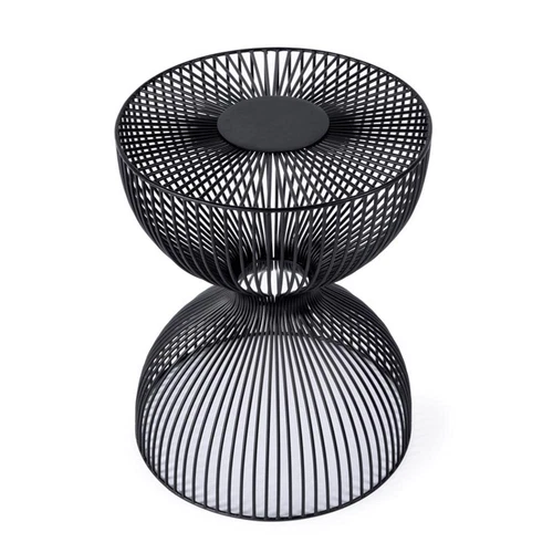 Butler Specialty Company Nicola Outdoor Contemporary Metal Side Table In Black - Picture 4 of 6