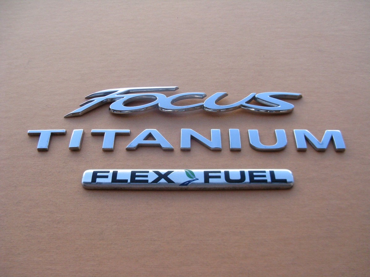 2012-2018 FORD FOCUS TITANIUM FLEX FUEL REAR TAIL CHROME EMBLEM
