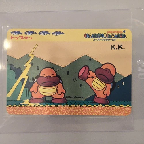 1990 Bandai Koopa trading card Super Mario World Nintendo Vintage NES