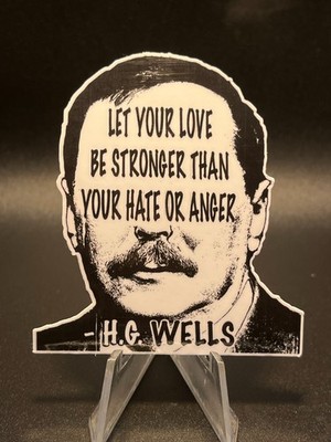 H.G Wells Quoted Stickers