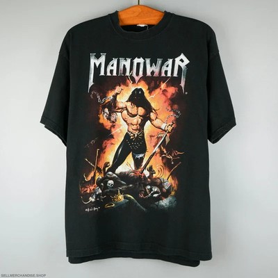2002 Manowar Tour T-Shirt Warrior Of The World Reprint S-4XL