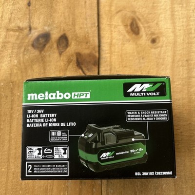 Metabo HPT 382309M 18V/36V MultiVolt Battery 18V / 36V Li-Ion Battery BSL 36A18X