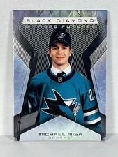 2025-26 Black Diamond Michael Misa Diamond Futures Rookie RC #’d/249 Sharks 🔥