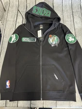 NWT Men’s Pro Standard Boston Celtics Full Zip Hoodie Large Black Patches LG