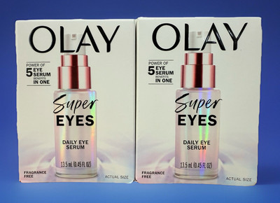 2 Pack Olay Super Eyes Daily Eye Serum Fragrance-Free 13.5ml/0.45oz. NEW LOT