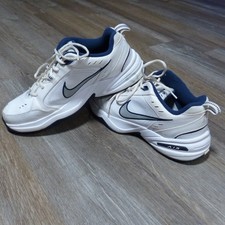 Nike Air Monarch IV Men's Size 11.5 4E White Leather Walking Shoes 415445-102