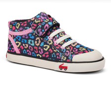 See Kai Run Peyton Black Leopard Sneakers Girls FULL SIZE