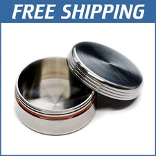 Compact Waterproof Titanium Case for Pills, Cash & Essentials - Silver Finish