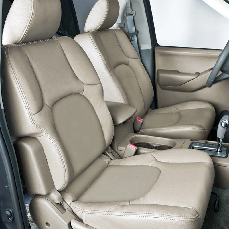 FUNDAS DE ASIENTO DE CUERO PERSONALIZADAS PARA CAMIONETA NISSAN FRONTIER 2005-2025 Foto 4 de 4
