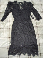 Express Women's Mac Duggal Floral Applique Long Sleeve Cocktail Dress Size XS/TP