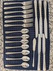 International Silver Sterling Silver Flatware Set Ornate Pattern