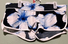 Light Dark Blue, White Swim Shorts