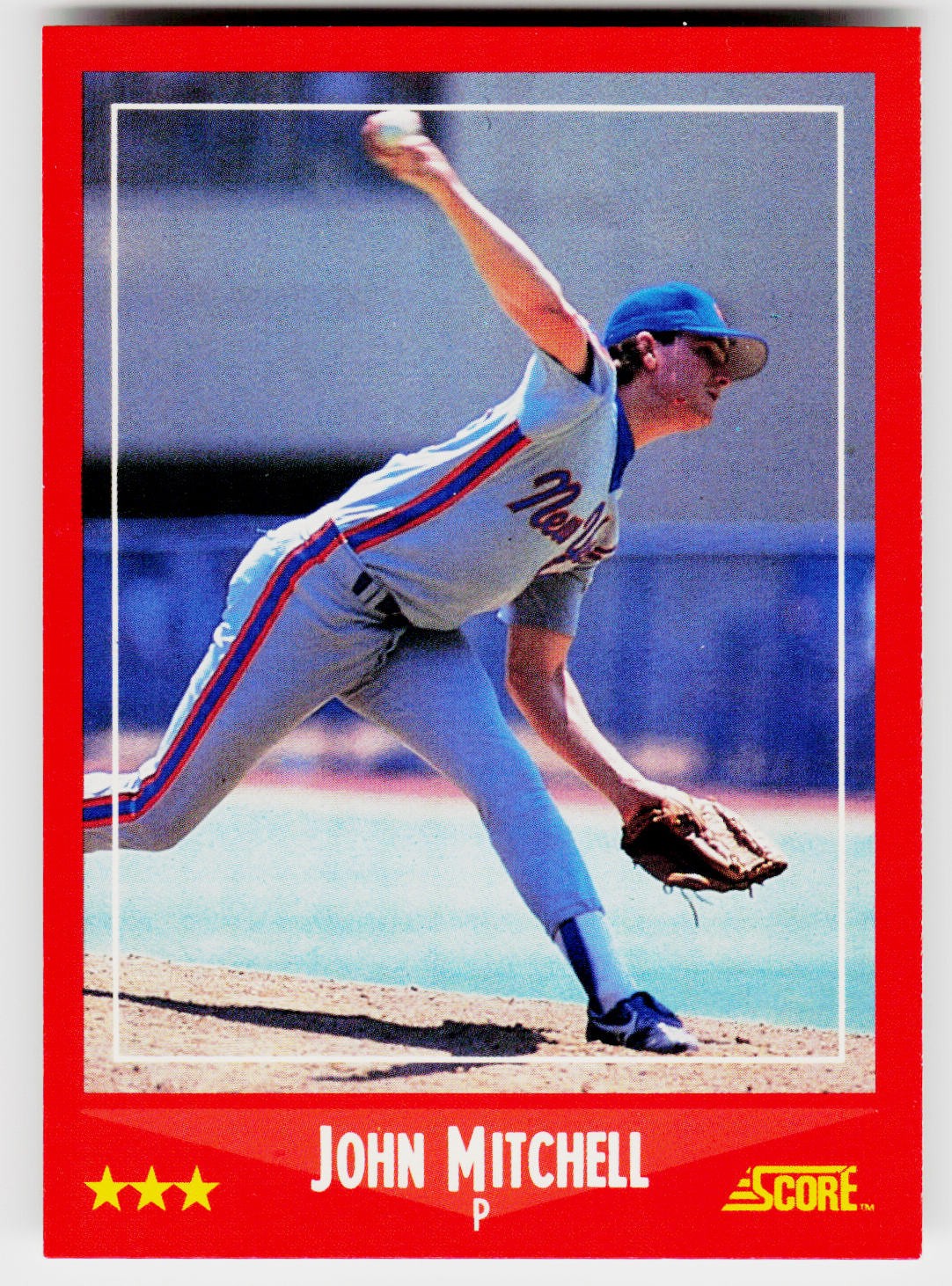 John Mitchell, 1988 Score, #249, New York Mets, RC