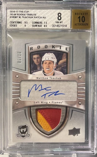 2016-17 UD The Cup #180-MT Matthew Tkachuk 05-06 RPA 3 CLR Rookie Auto Patch /10