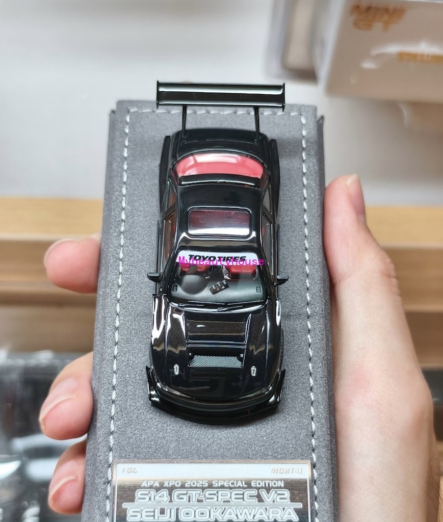 Mortal 1:64 Black Silvia S14 GT Spec V2 Seiji Sports Model Diecast