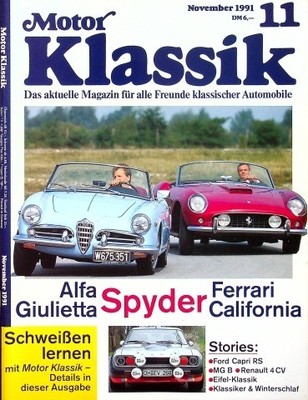 3) Motor Klassik 11/1991 - Ford Capri RS 2600 mit 15
