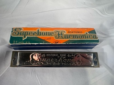 Kent Vintage Diatonic Tone Superhone Harmonica 21 Holes 42 Reeds Made Japan