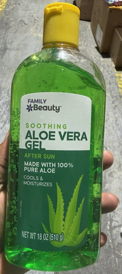 Family Beauty Aloe Vera After Sun Soothing Gel for Sunburn Moisturizing 18 oz