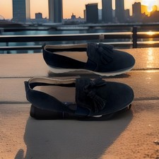 The Flexx Jazz Loafers Women 9M Blue Soft Sue...