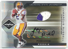 2007 Leaf Limited Phenoms Spotlight Gold Prime JaMarcus Russell Auto RC #322 /5