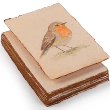 Handmade Antique Deckle Edge Blank Cards - 4"x6" Package of 50 - Mixed Media ...