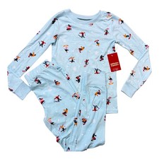 Jammies For Your Families Pajama Set Kids 6 Blue NEW Ski Snowboard EM4E091K NWT