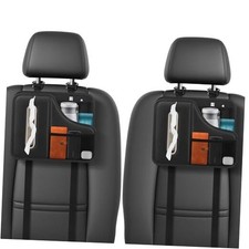 Car Tissue Holder,Back Seat Organizer with Cup Black 2 Packs