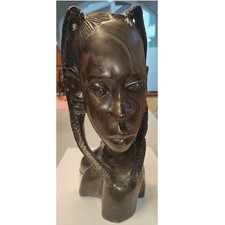 Africa arte etnica moro statua mezzo busto donna