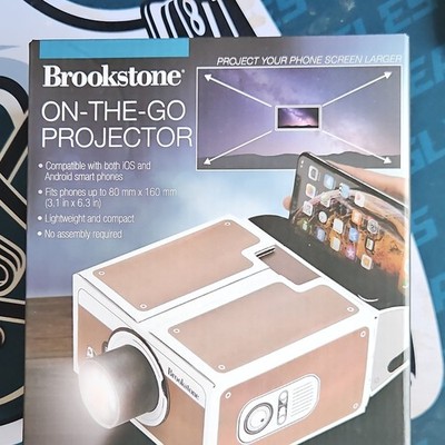 Brookstone On-The-Go Portable Phone Screen Enlarger Projector for iOS Android