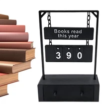 Bookshelf Decor Book Read This Year Counter, Books Read This Year Counter