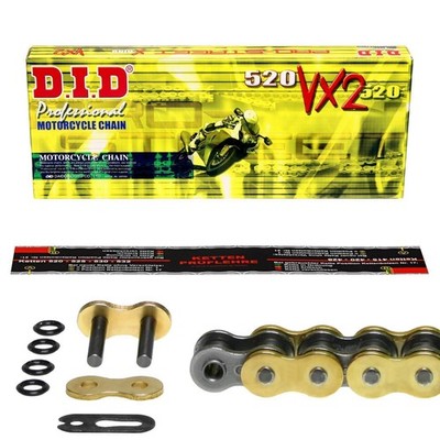 DID Kette GOLD extra verstärkt Aprilia Red Rose 125 /Classic, 88-04, CLIPschloß