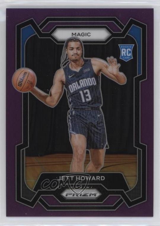 2023-24 Panini Prizm Purple Prizm 24/99 Jett Howard #132 Rookie RC 0m89
