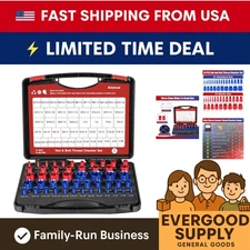 50Pcs Thread Checker Set: 27 Standard & 23 Metric Sizes for Easy Identification