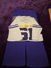 Victoria's Secret Minnesota Vikings Sweatpants And Matching Top 2pc Set GUC
