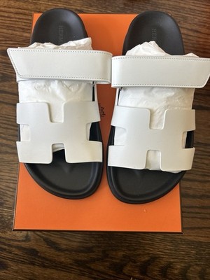 AUTHENTIC Hermes White Chypre Sandal EU Size 38.5, 39 BRAND NEW