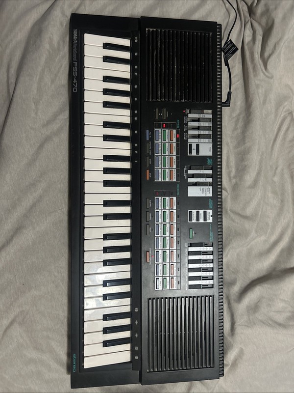 Yamaha PortaSound PSS-470 Digital Synthesizer Keyboard Electronic, No Cord