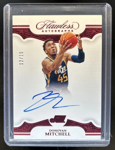 2018-19 Panini Flawless Donovan Mitchell Auto Autograph Ruby #/15 Jazz