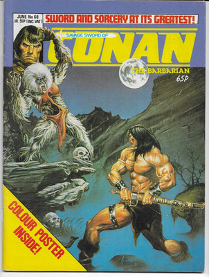 SAVAGE SWORD OF CONAN Vol. 1 #68 Marvel UK Comics (Jun 1983) - USED (+ POSTER)