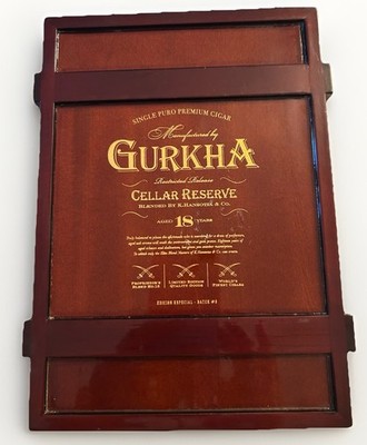 Gurkha Cellar Reserve 18 Years Grand Rothchild 6x58 Empty Cigar Box Wood Humidor
