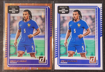 JULES KOUNDE 2-CARD LOT 2025-26 Donruss Road to FIFA WC BRONZE