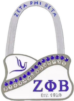 Zeta Phi/&Phi; Beta Metal/Matte Purse Hanger [Silver]