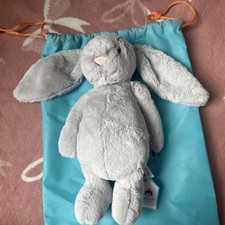 *BNWT* Jellycat Small Silver Bashful Bunny & Dust Bag