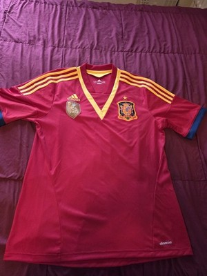 2013 Adidas Spain Home Jersey Men's Size L