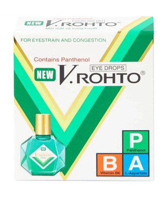V.Rohto Eye Relief Drops for Eyestrain, Congestion, Redness & Fatigue 13ml