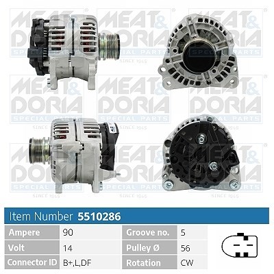 MEAT & DORIA Generator  u.a. für SEAT, VW