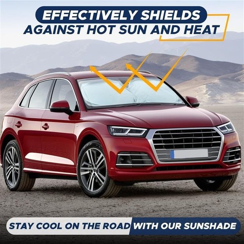 Car Front Rear Foldable Window Windshield SUV Sun Shade Shield Cover UV Block US - Picture 3 of 12